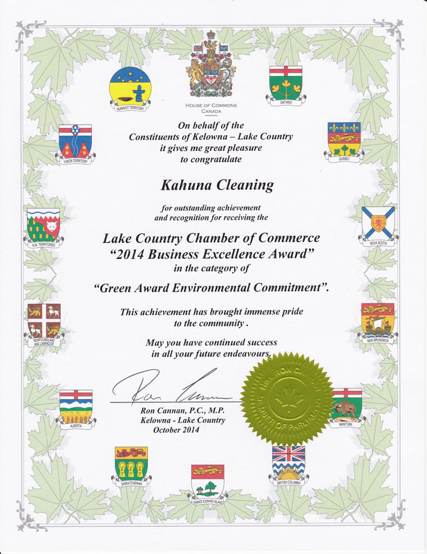Business Excellence Award from Lake Country Chamber of Commerce